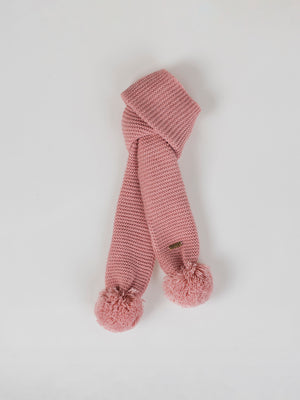 POWDER PINK POM POM SCARF