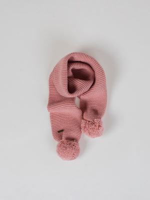 POWDER PINK POM POM SCARF