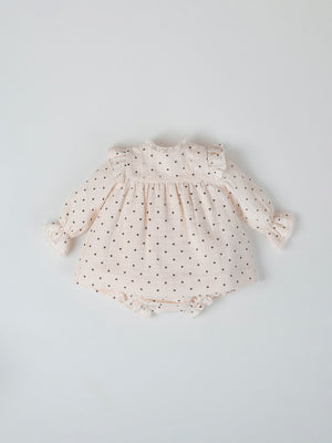 MINI WITH RUFFLED PANTIES STAR PRINT CREAM