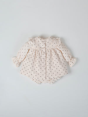 MINI WITH RUFFLED PANTIES STAR PRINT CREAM