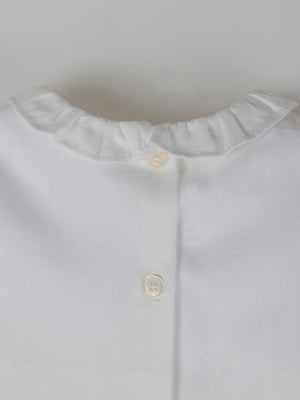 BLUSA CUELLO VOLANTE BLANCO PURO