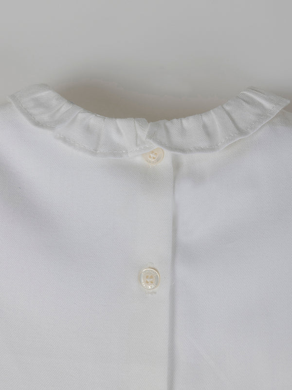 BLUSA CUELLO VOLANTE BLANCO PURO