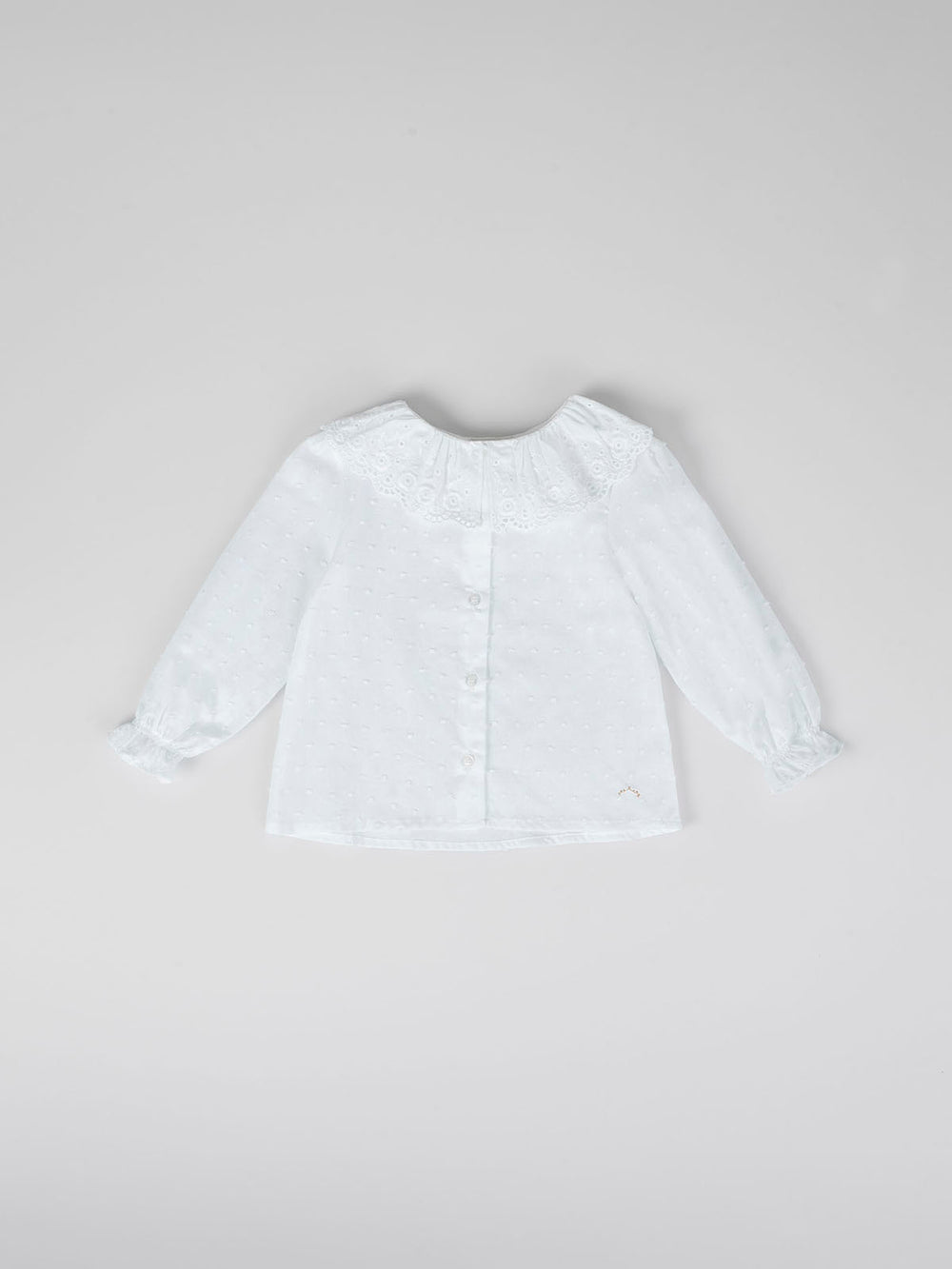 PLUMETI MAXI COLLAR BLOUSE IN PURE WHITE