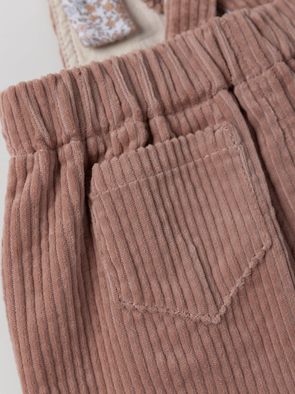 PINK THICK CORDUROY PINK DRESS