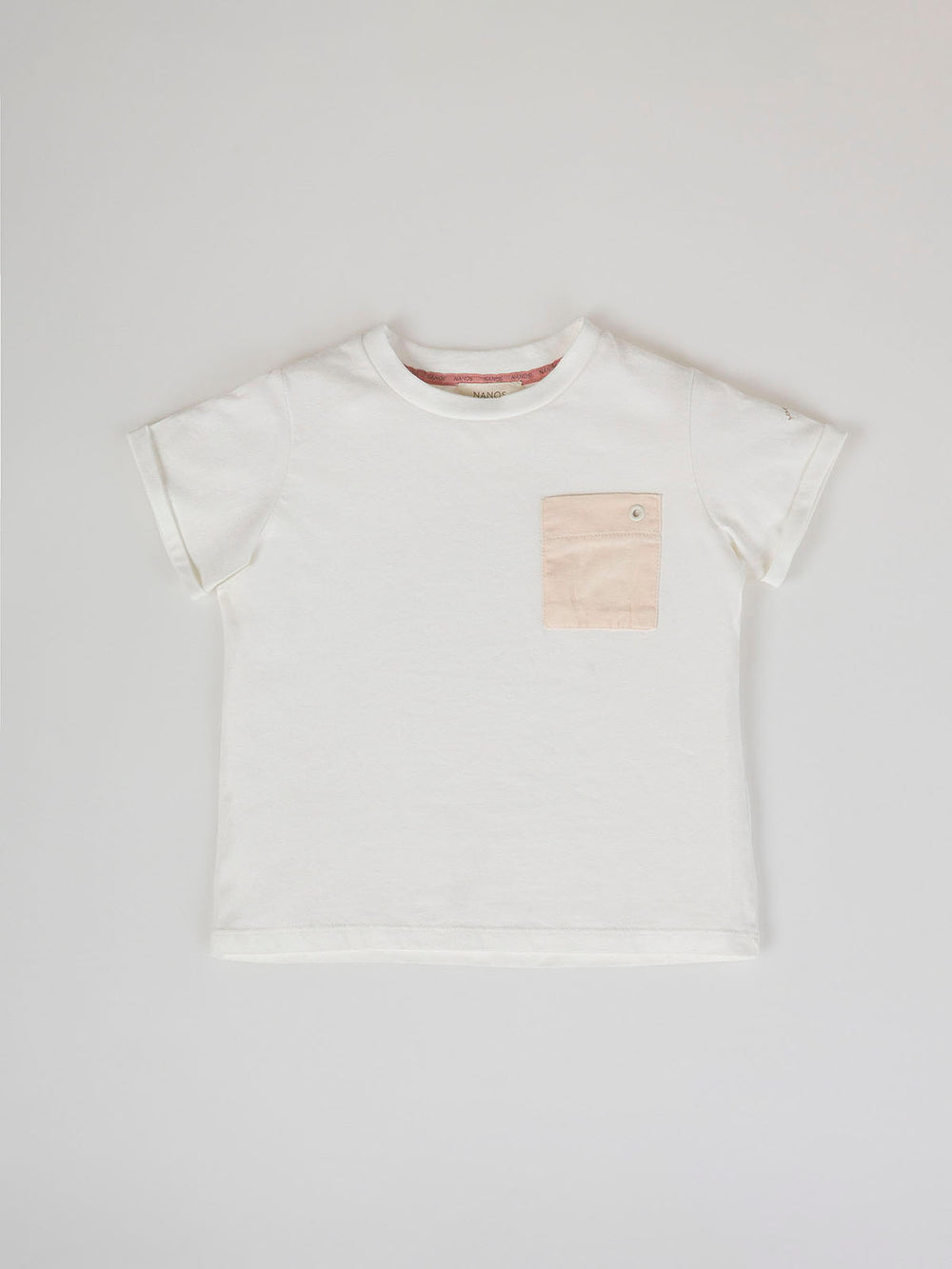 SHORT SLEEVE T-SHIRT WITH POCKET COMBINED CREAM