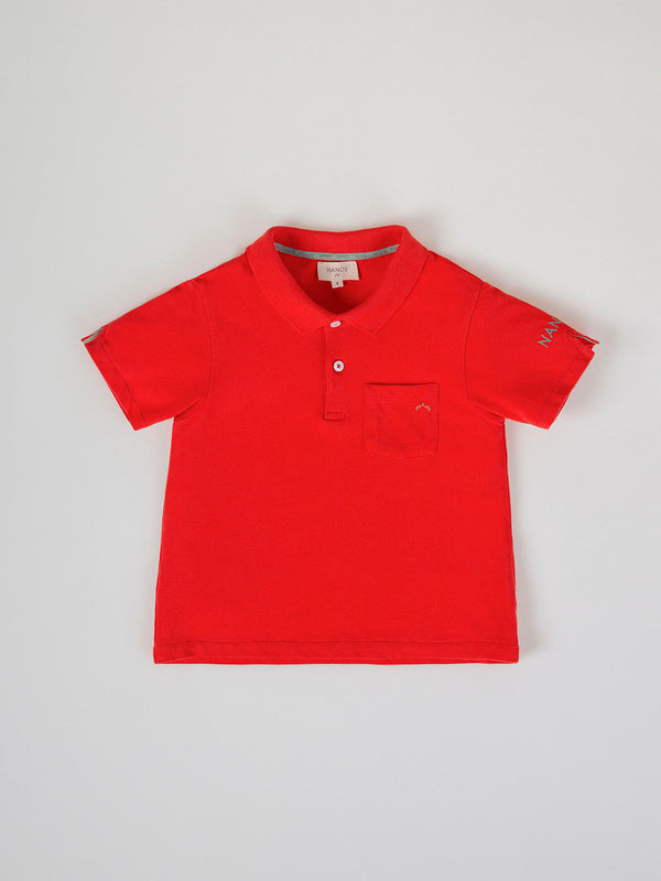 BASIC PIQUÉ POLO WITH LIGHT RED POCKET