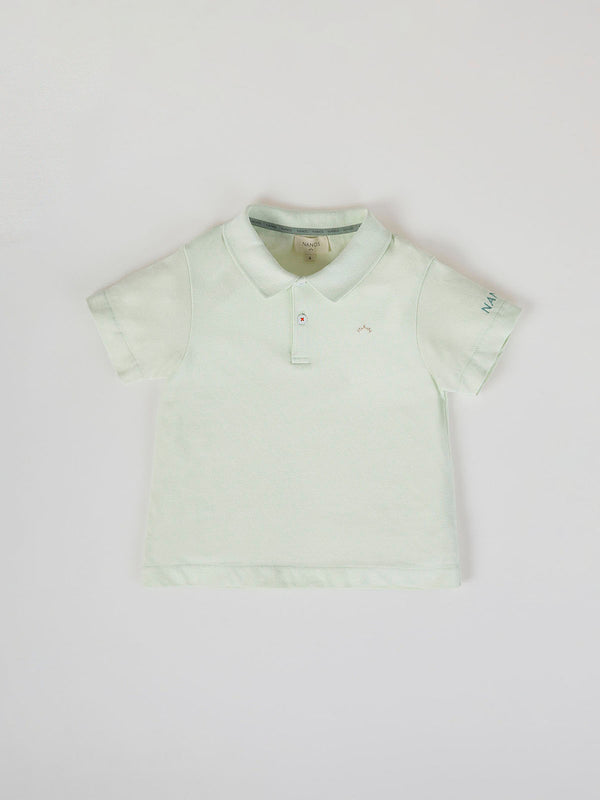 GREEN EMBROIDERED LOGO POLO