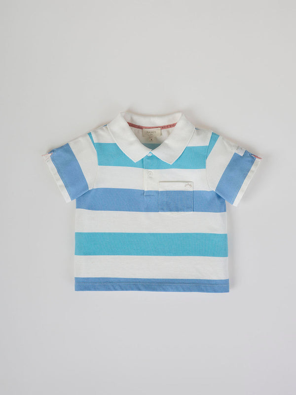 MULTICOLOR STRIPED RUGBY POLO