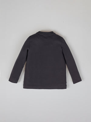 LONG SLEEVE POLO PATCH Nº3 ANTHRACITE