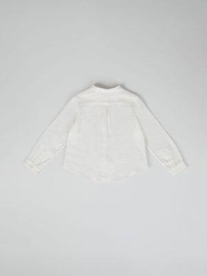 MAO COLLAR SHIRT WITH PURE WHITE POCKET