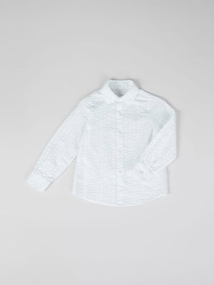 OFF-WHITE STRIPED STRUCTURED FIRST COMMUNION SHIRT