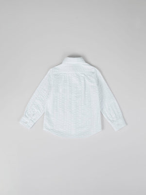 OFF-WHITE STRIPED STRUCTURED FIRST COMMUNION SHIRT