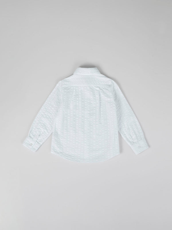 OFF-WHITE STRIPED STRUCTURED FIRST COMMUNION SHIRT