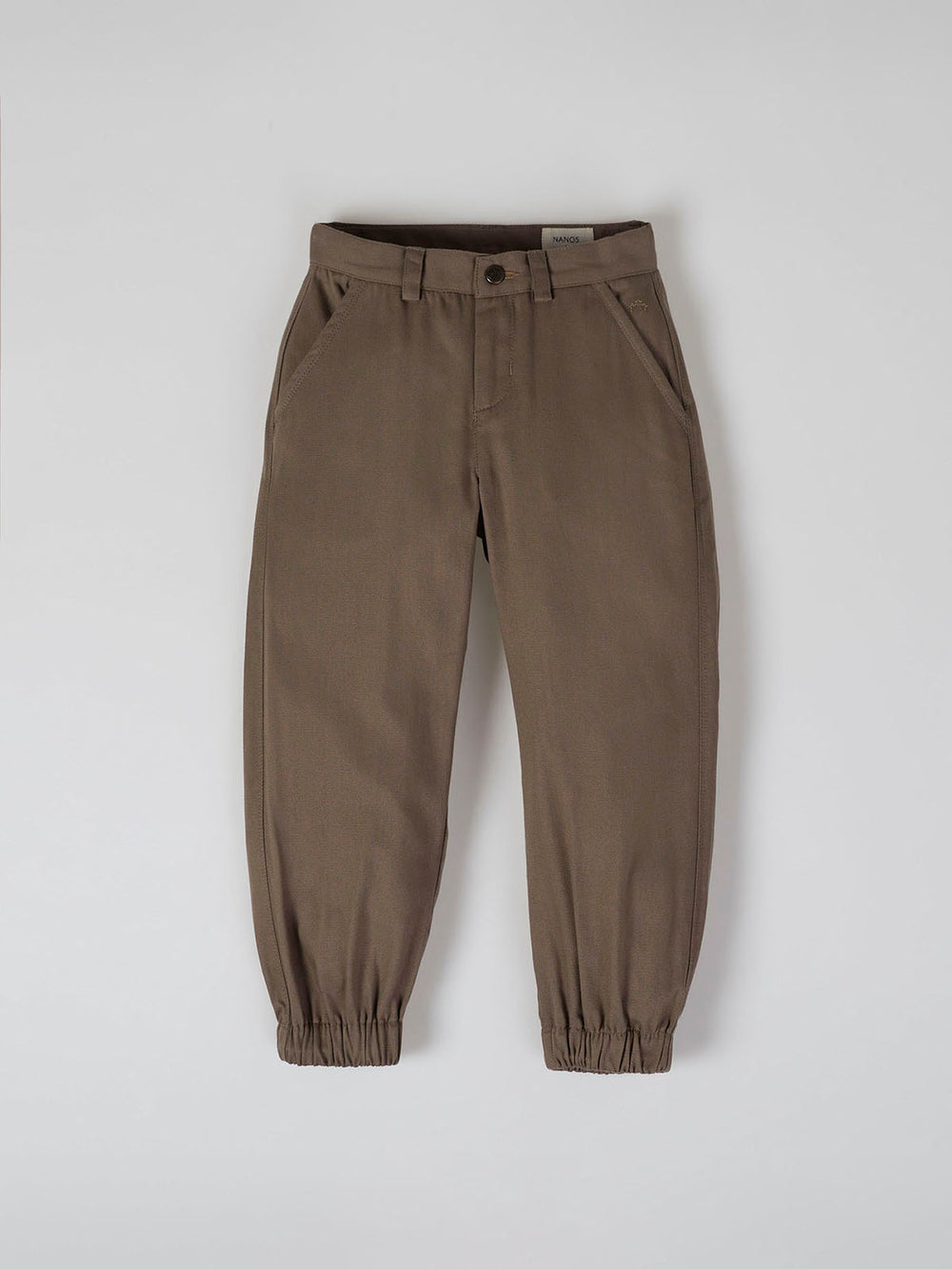 PANTALÓN JOGGER BOLSILLOS CHINO MARRÓN CHOCOLATE