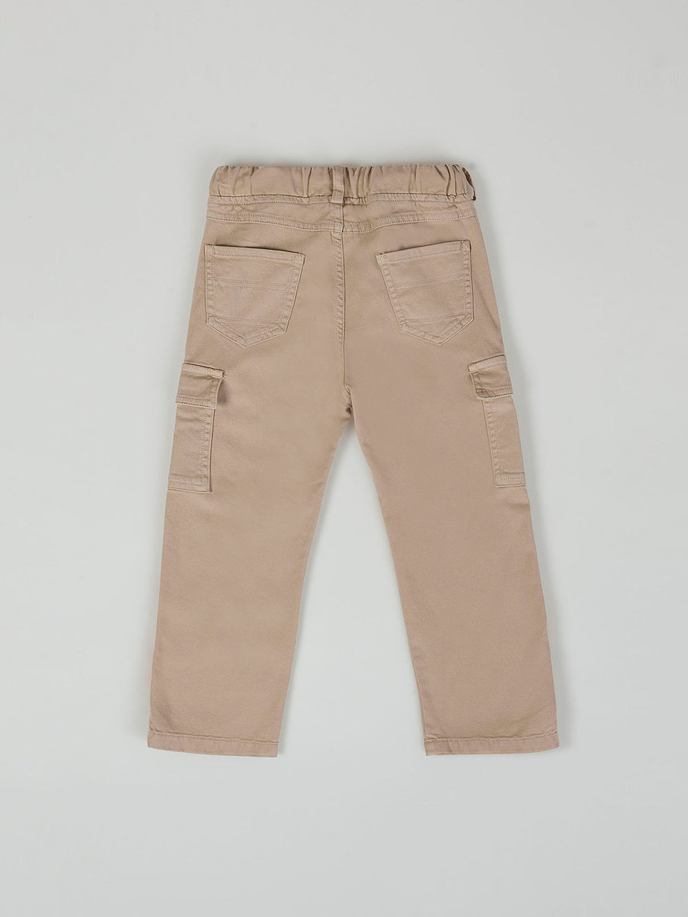 CARGO PANTS WITH BEIGE DRAWSTRING WAISTBAND