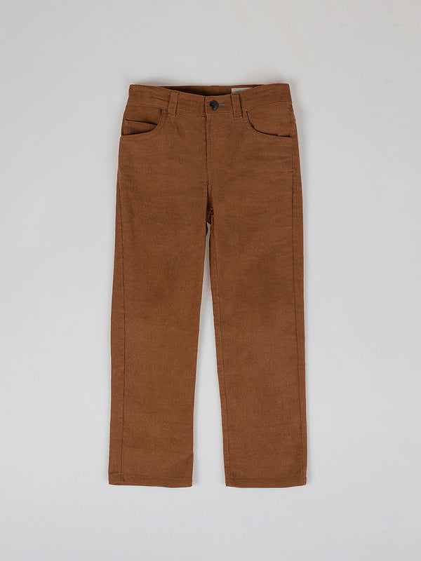 TAN MICROPANA FIVE POCKET PANTS