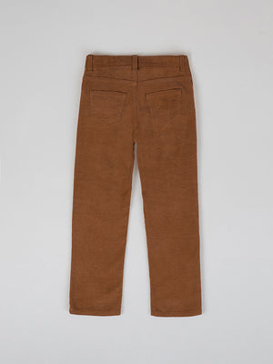 TAN MICROPANA FIVE POCKET PANTS