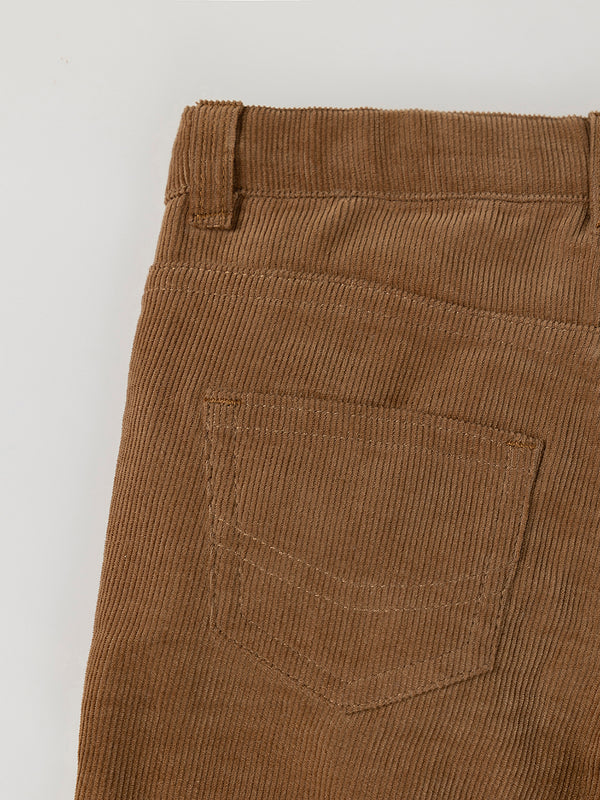 TAN MICROPANA FIVE POCKET PANTS