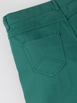 BOTTLE GREEN FIVE POCKET PANTS