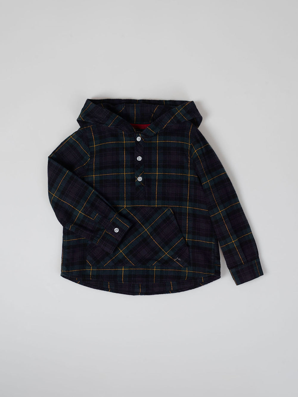 MULTICOLOR CHECKED HOODED OVERSHIRT