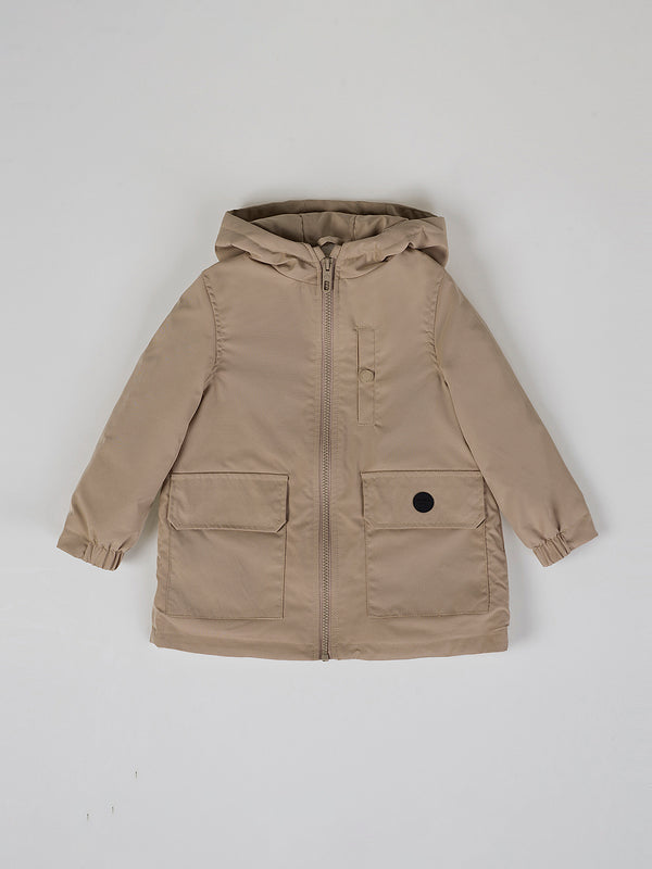 CARAMEL THREE POCKET PARKA