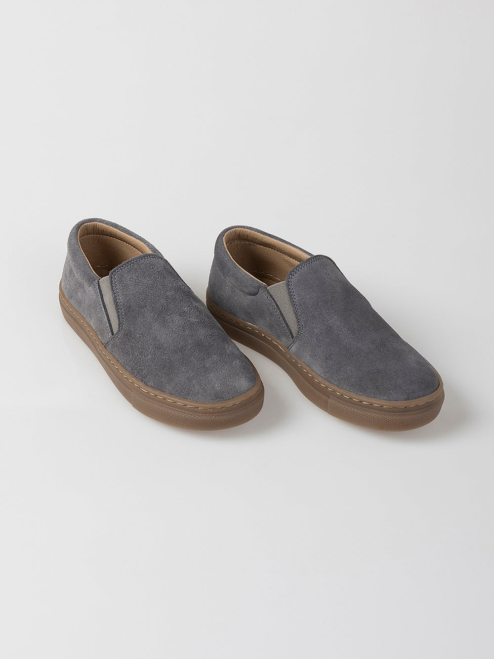 CHOCOLATE BROWN SUEDE SLIP-ON CASUAL SNEAKER