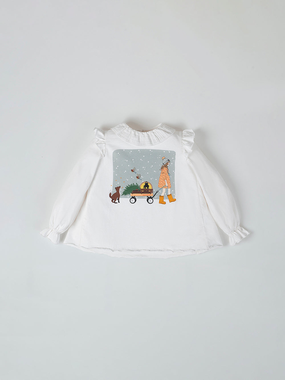 OFF-WHITE CARRIAGE GIRL COMBINED T-SHIRT