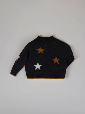 JERSEY INTARSIA ESTRELLA CONTRASTE ANTRACITA