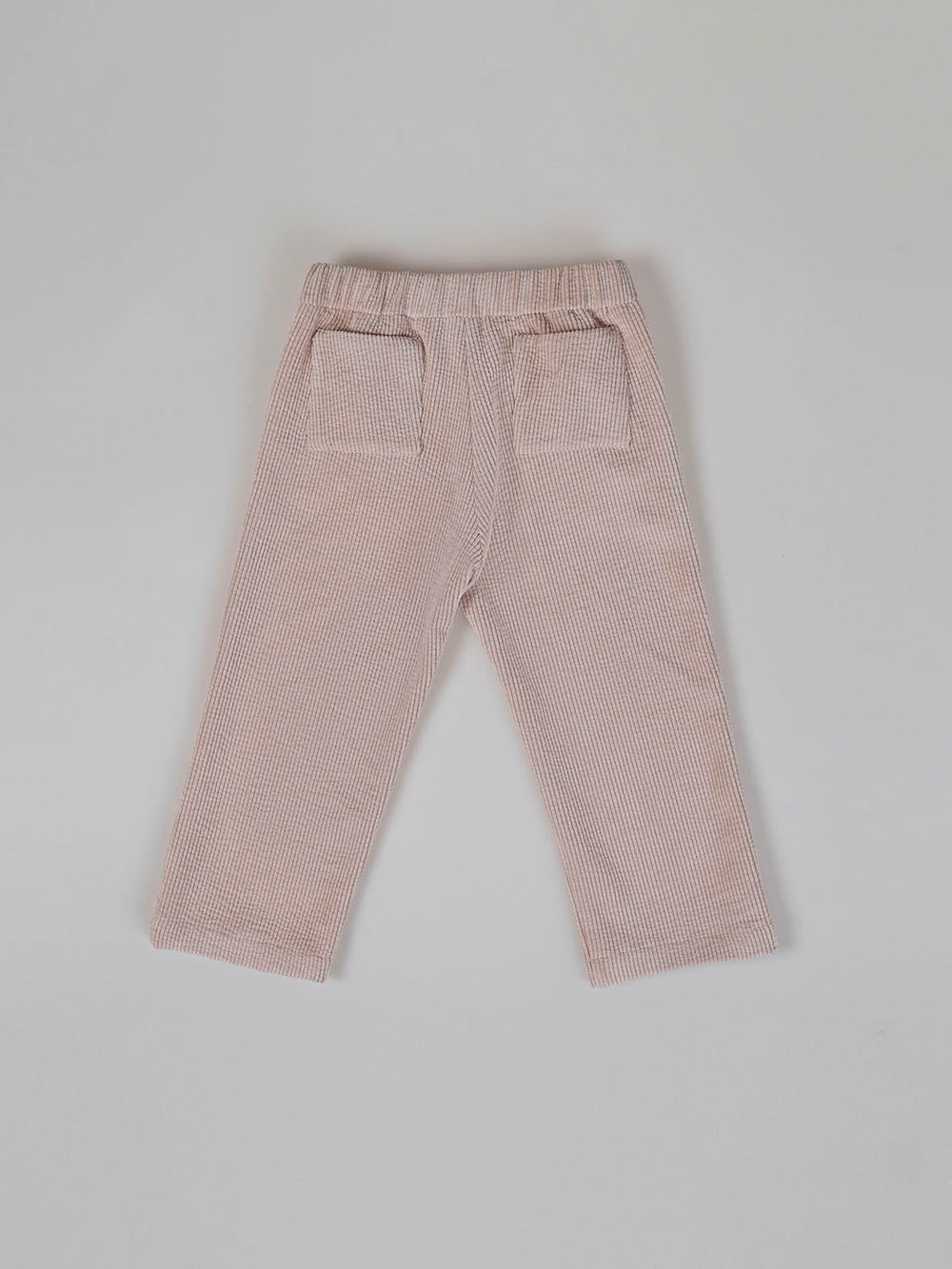 WIDE LEG CORDUROY PANTS WITH TWO-TONE IVORY BOW