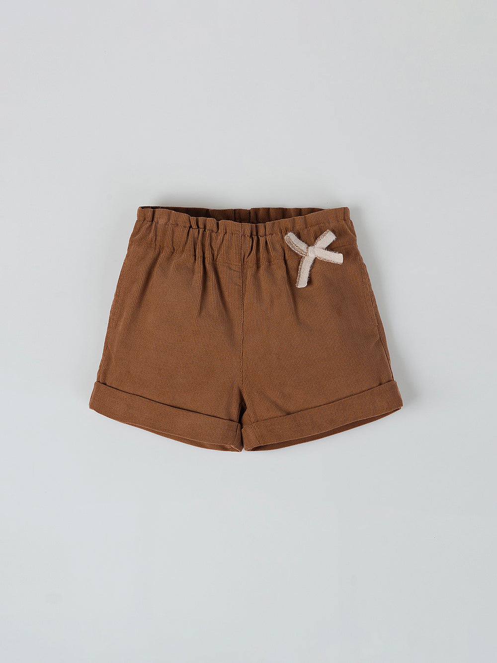 SHORTS WITH GATHERED WAIST MICROPANA TAN