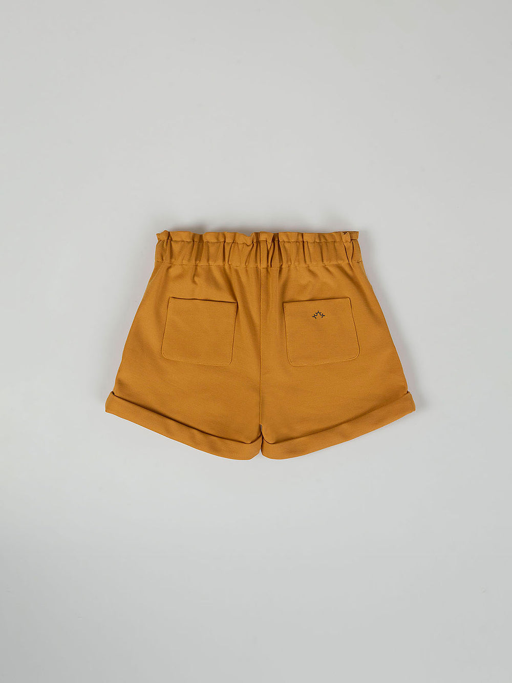 SHORTS WITH GATHERED WAIST WITH MUSTARD