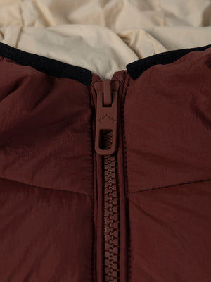 LONG HOODED DOWN JACKET CHERRY