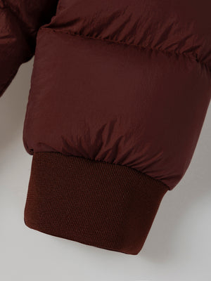 LONG HOODED DOWN JACKET CHERRY