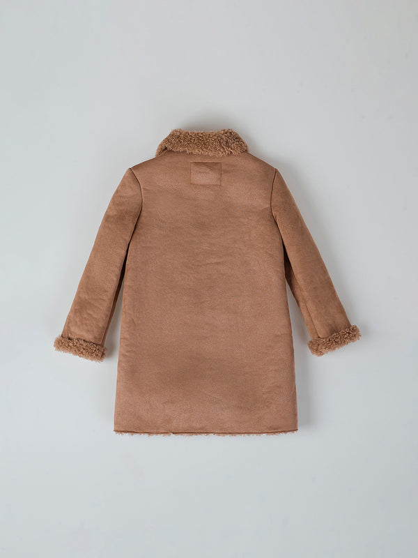 LONG DOUBLE-SIDED CARAMEL COAT