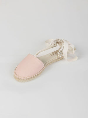 PINK ANKLE BOW ESPADRILLE