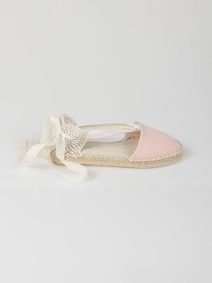 PINK ANKLE BOW ESPADRILLE