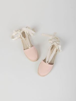 PINK ANKLE BOW ESPADRILLE