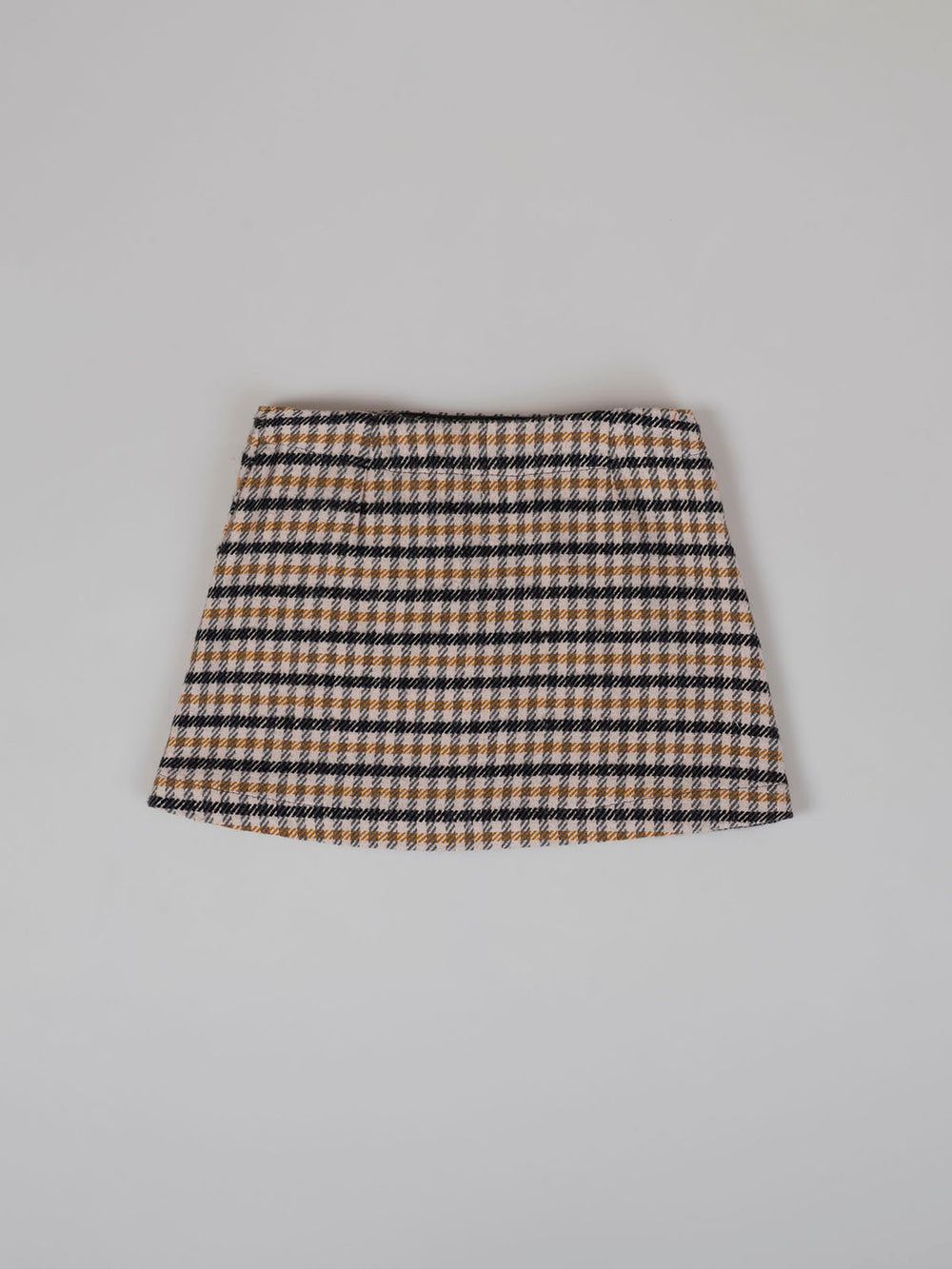 PLAID SKIRT WITH MULTICOLOR BUTTONS