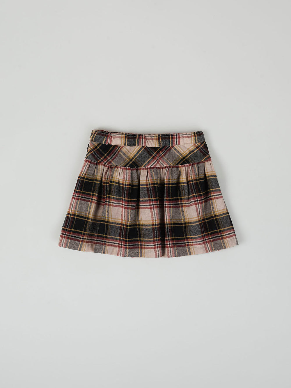 LARGE MULTICOLOR CHECKED RUFFLED SKIRT