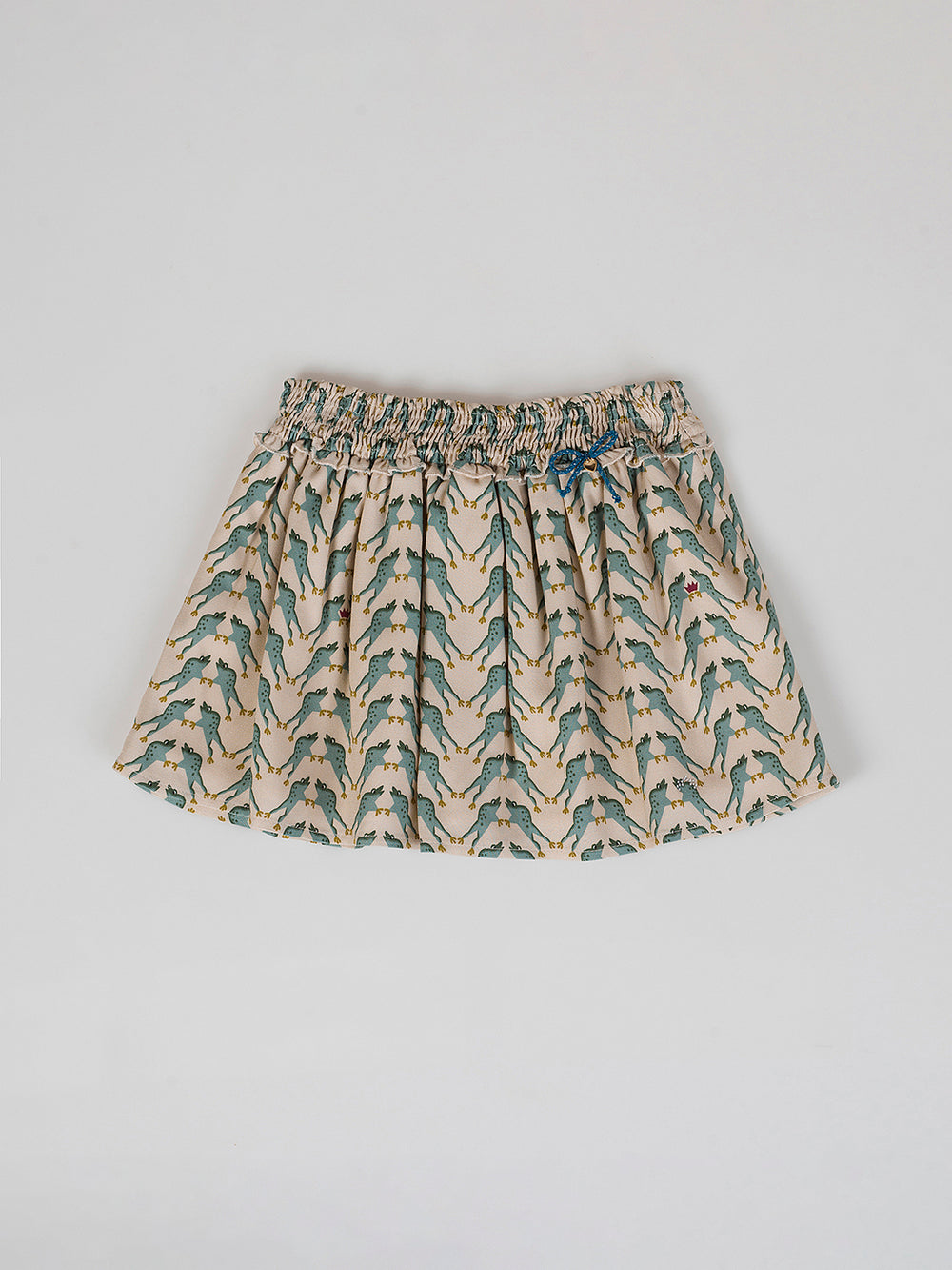 CREAM FROG PRINT SKIRT