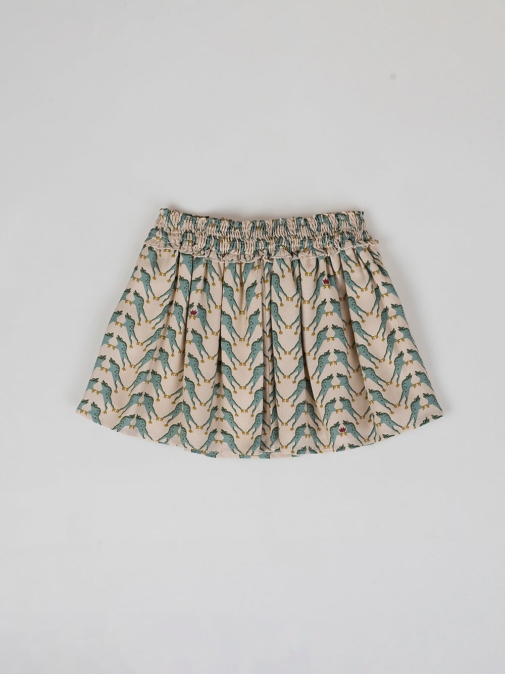 CREAM FROG PRINT SKIRT