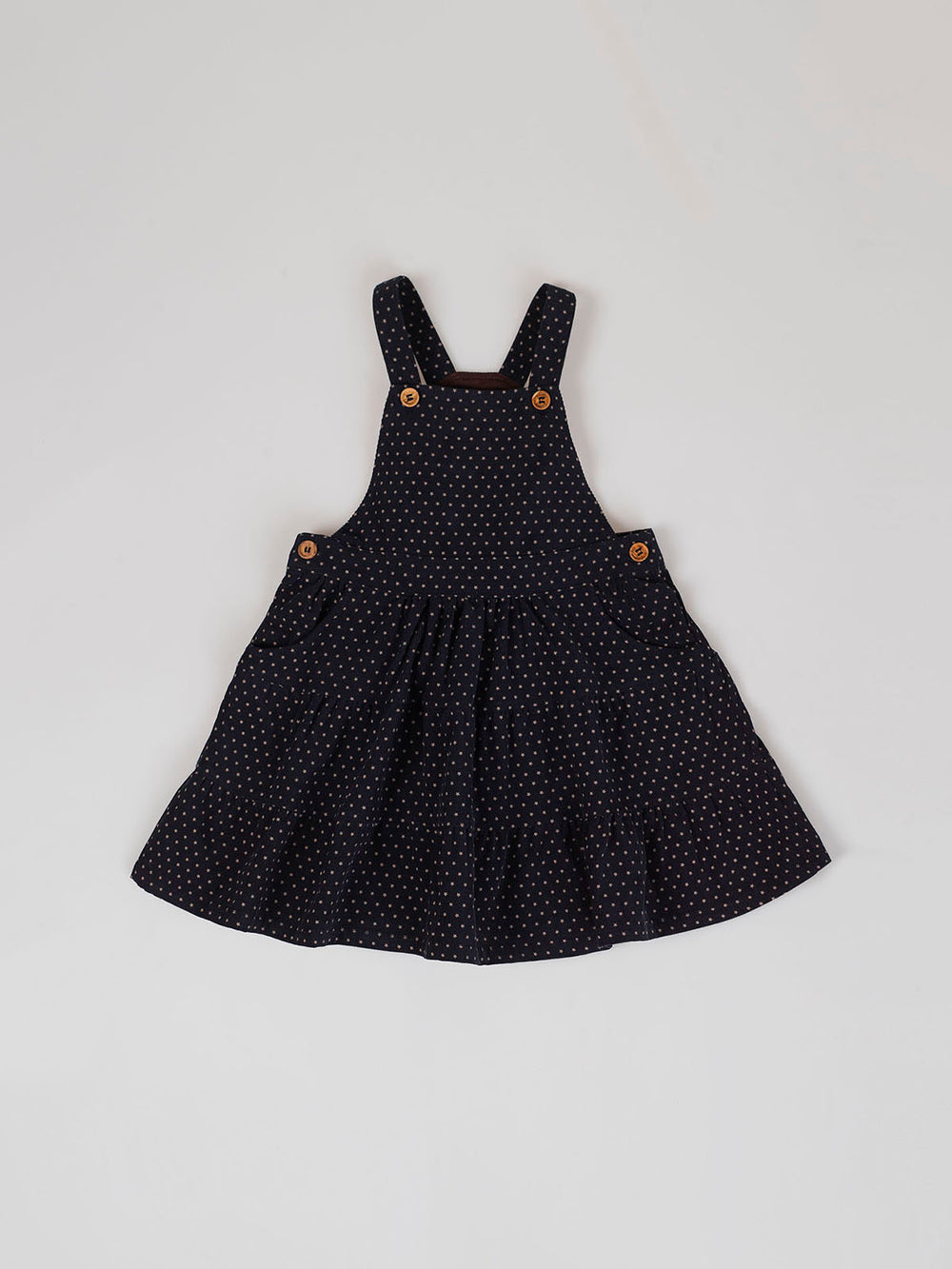 MICROCORN DRESS WITH ANTHRACITE STAR PRINT