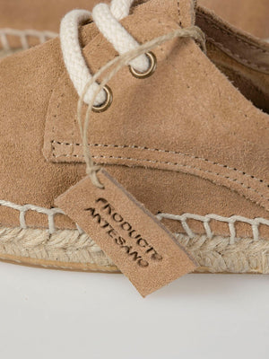 SAND SUEDE ESPADRILLES ENGRAVED