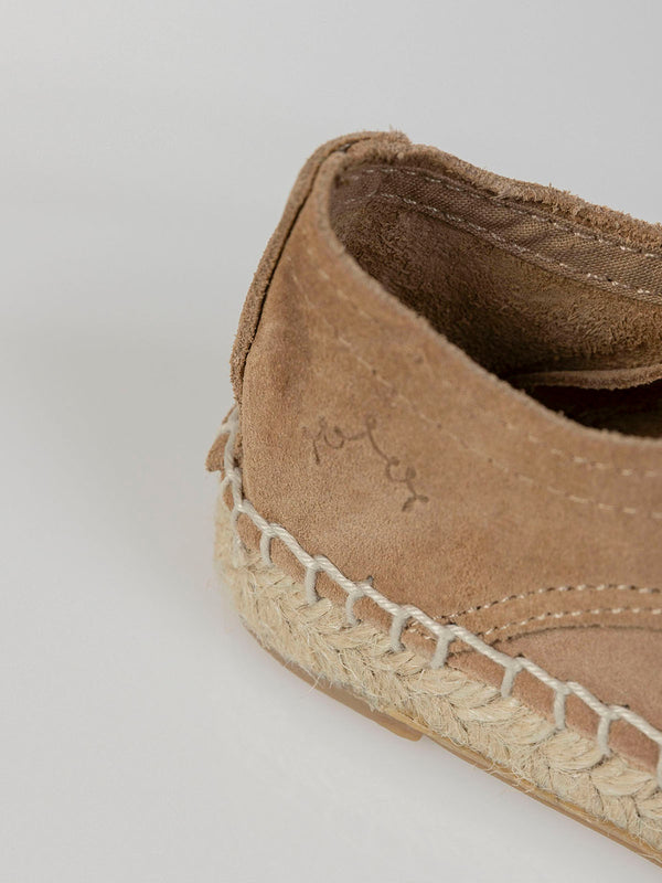 SAND SUEDE ESPADRILLES ENGRAVED