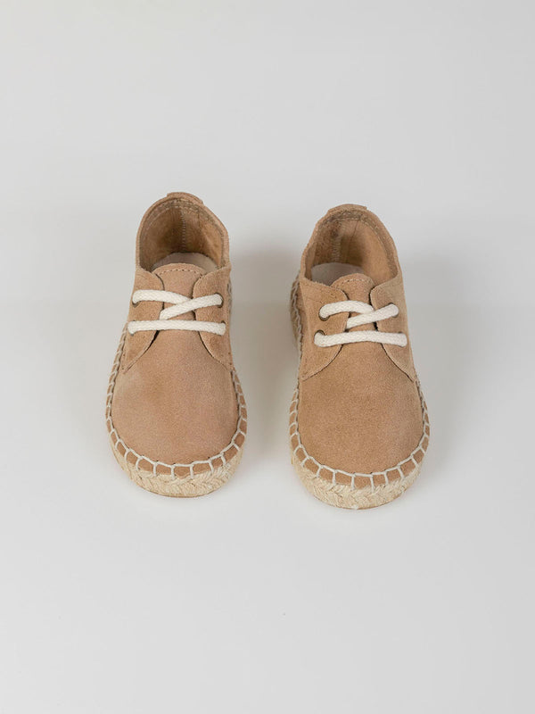 SAND SUEDE ESPADRILLES ENGRAVED