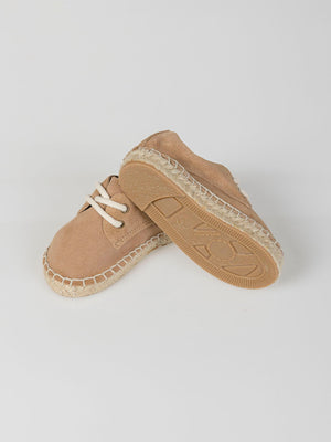 SAND SUEDE ESPADRILLES ENGRAVED