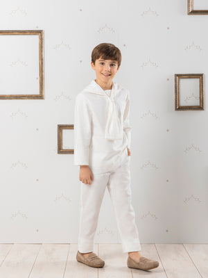 PURE WHITE SAILOR COMMUNION SUIT