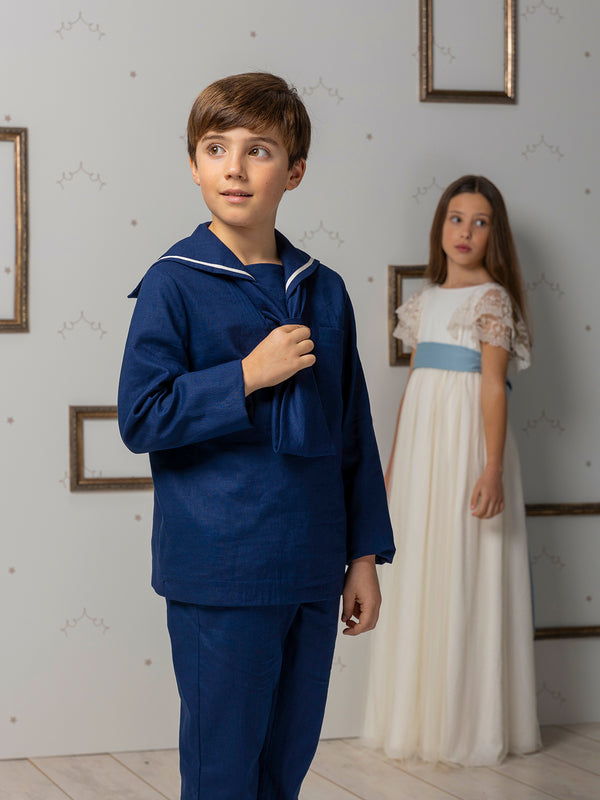 NAVY BLUE SAILOR FIRST COMMUNION SUIT