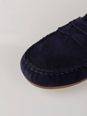 NAVY BLUE SUEDE LOAFERS