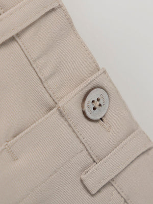 SHORT CANVAS CHINO PANTS IN SAND